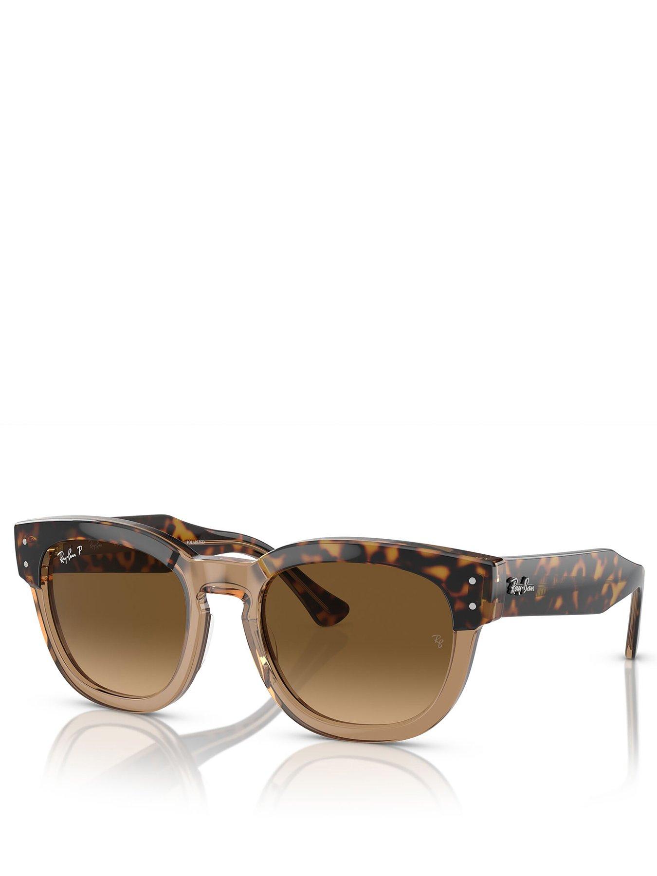 undefined Ray Ban Rounded Sunglasses - Havana On Transparent Brown