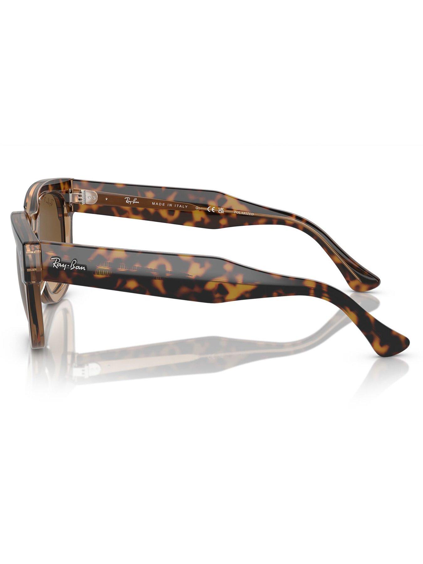 Image 2 of 4 of Ray-Ban Ray Ban Rounded Sunglasses - Havana On Transparent Brown