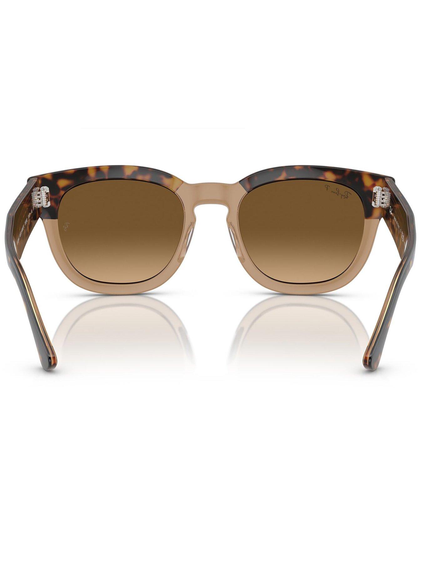 Image 4 of 4 of Ray-Ban Ray Ban Rounded Sunglasses - Havana On Transparent Brown