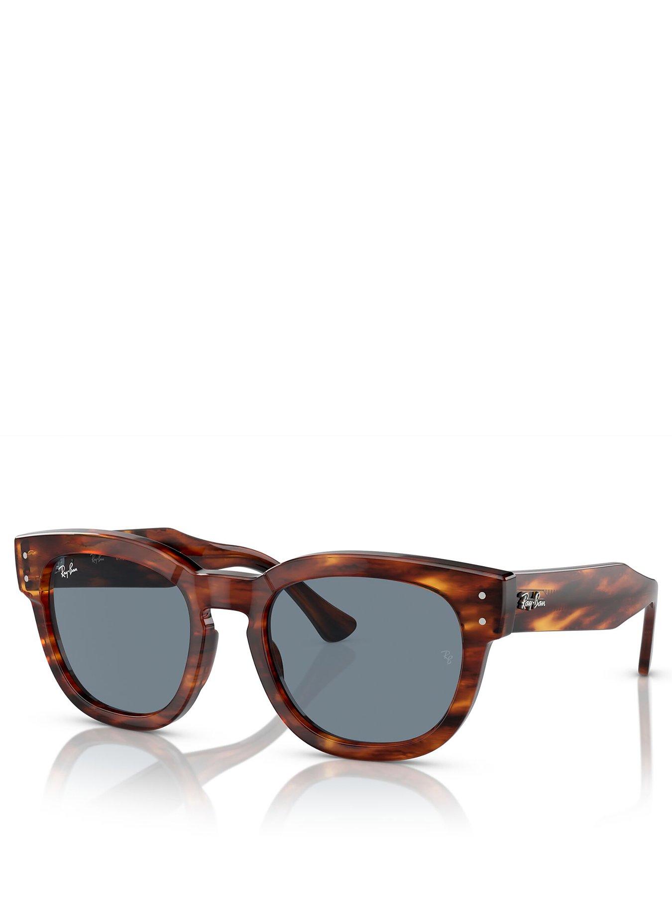 undefined Ray Ban Rounded Sunglasses - Striped Havana