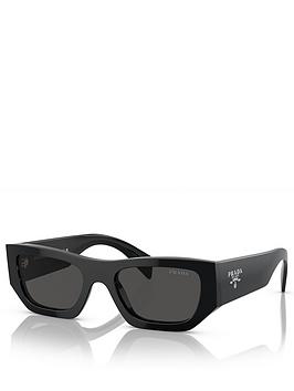 prada rectangualr sunglasses - black