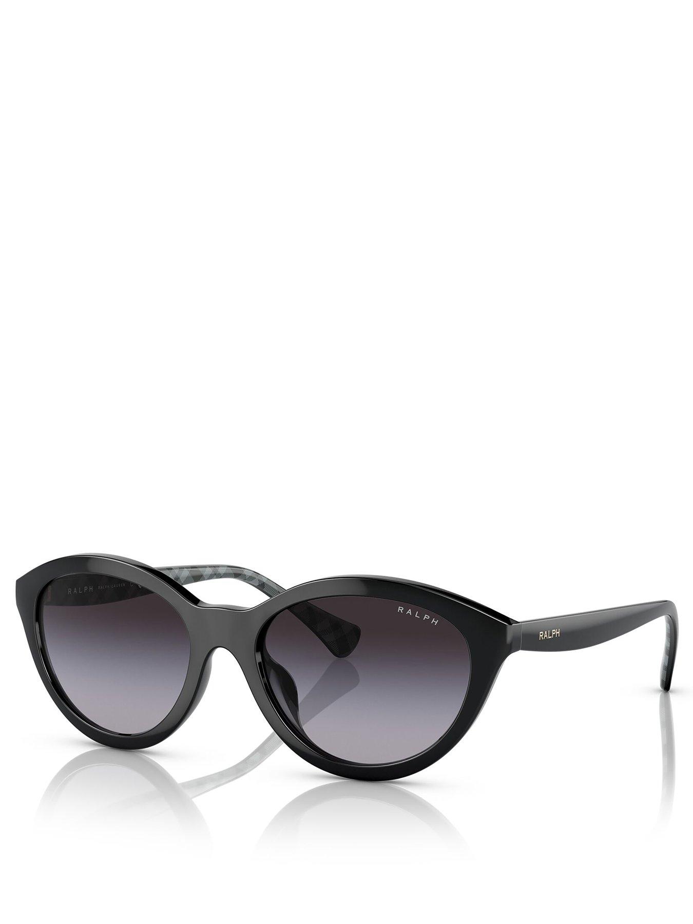 Ralph Oval Sunglasses - Shiny Black