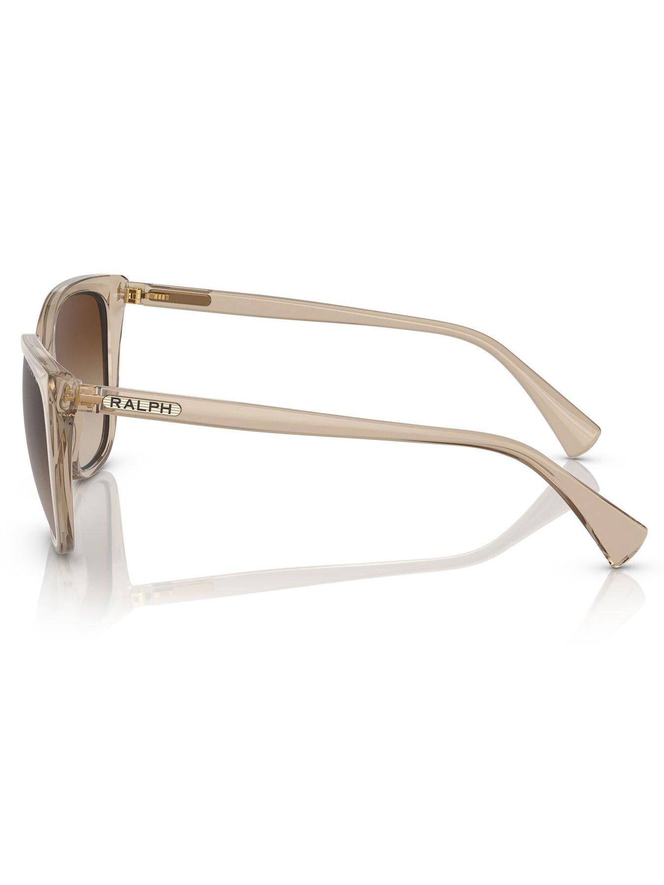 Image 2 of 4 of Ralph Cat Eye Sunglasses - Shiny Transparent Brown