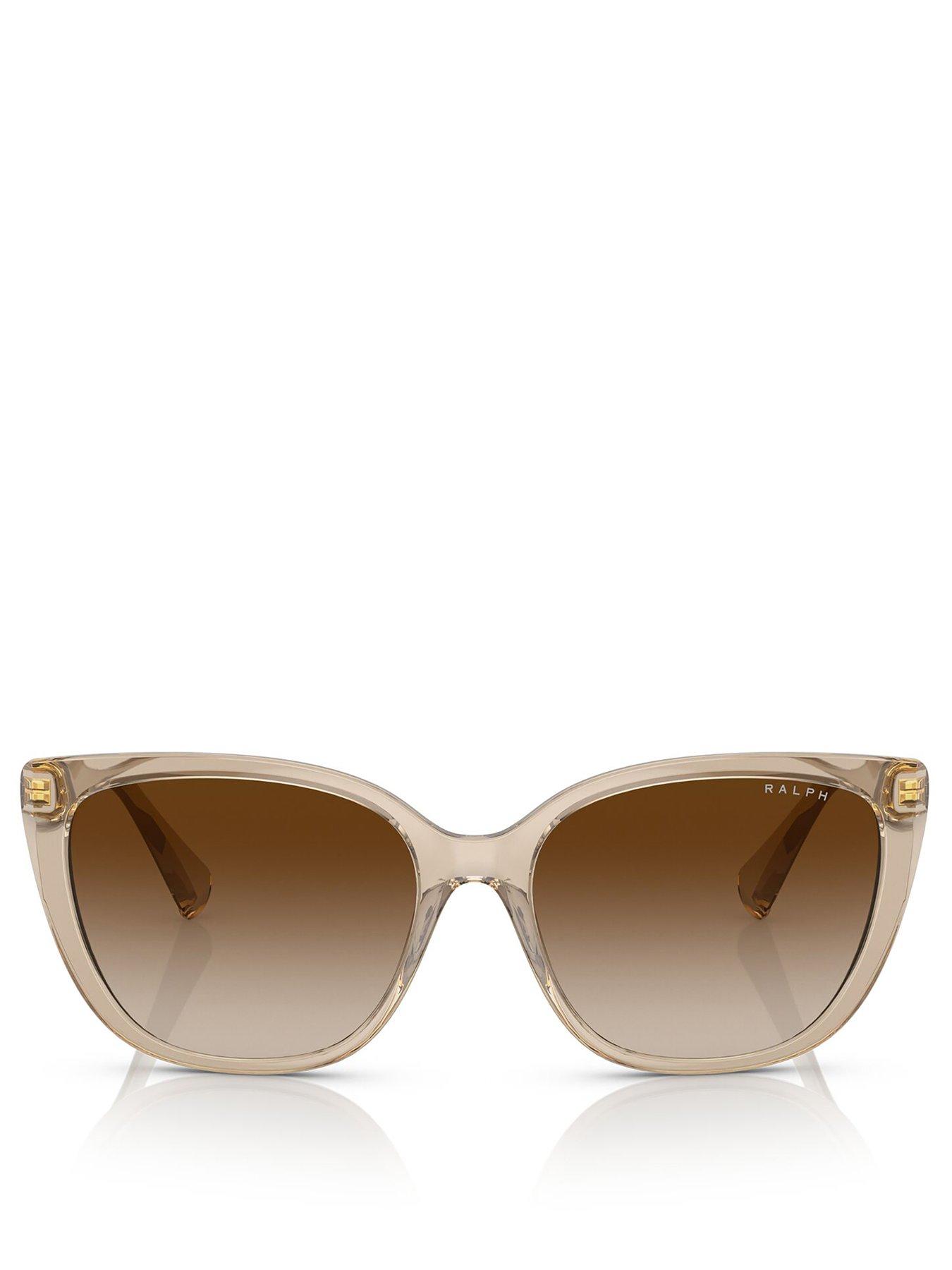 Image 3 of 4 of Ralph Cat Eye Sunglasses - Shiny Transparent Brown