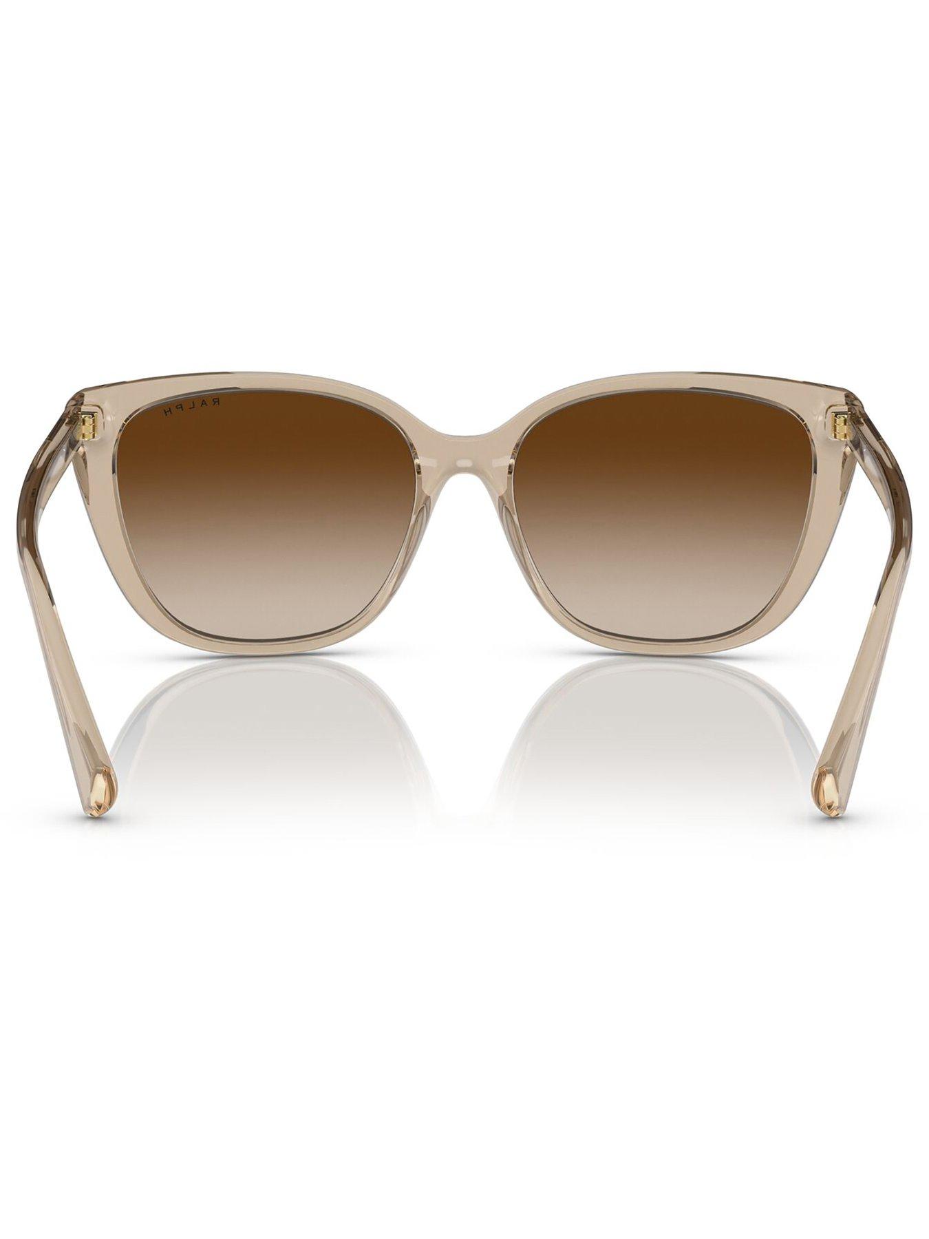 Image 4 of 4 of Ralph Cat Eye Sunglasses - Shiny Transparent Brown