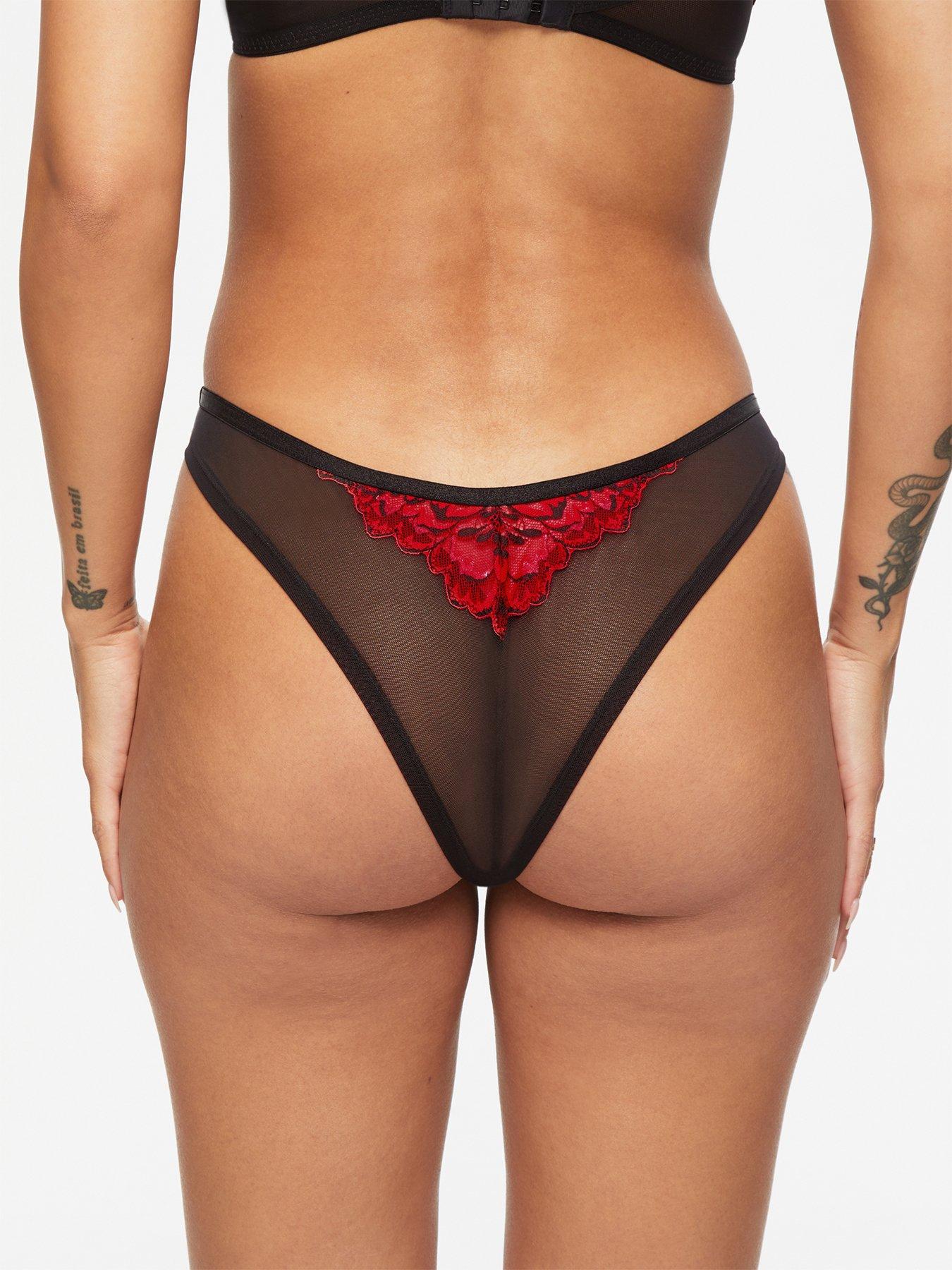 Knickers Nightfall Brazilian - Black/Red