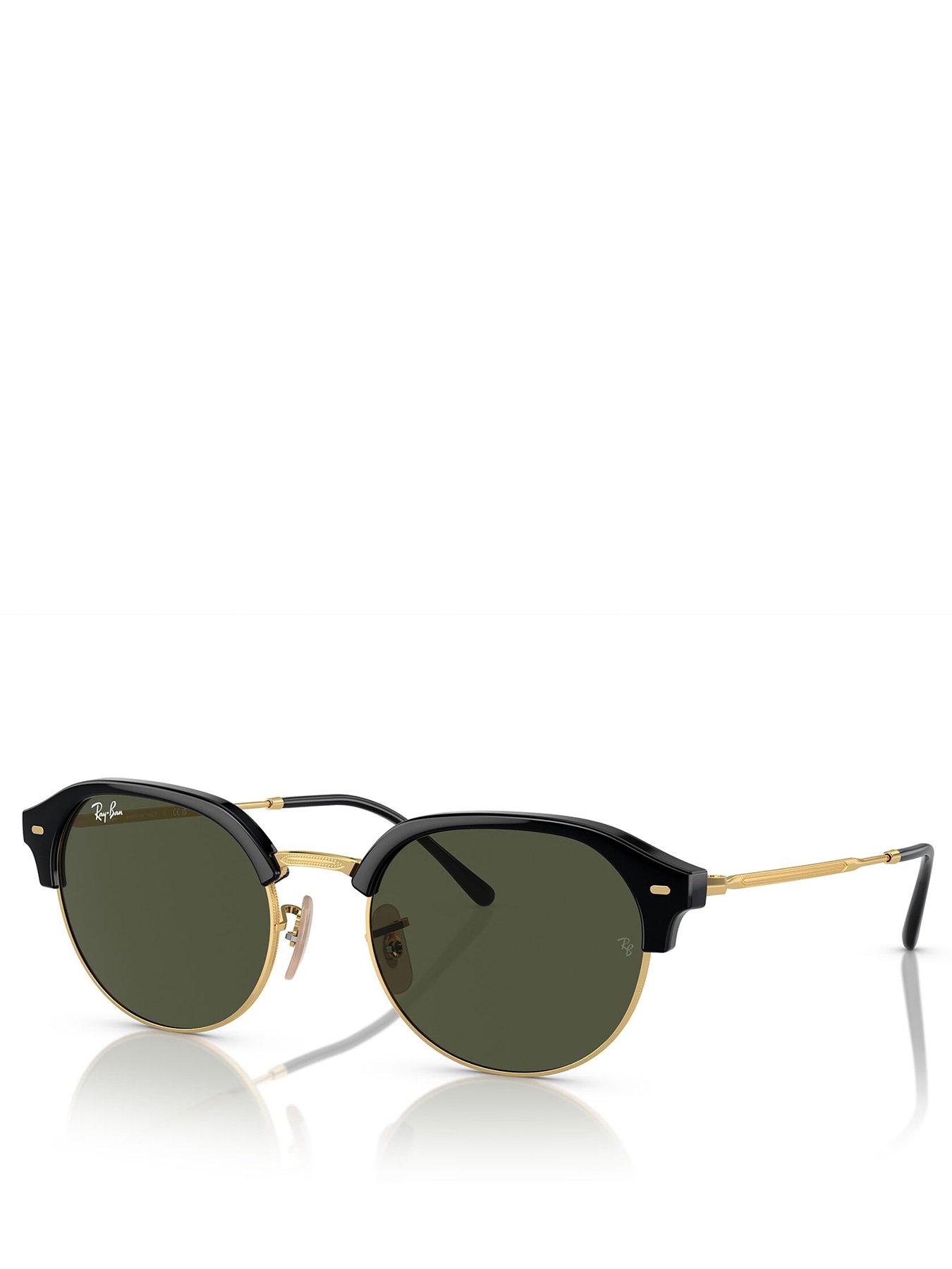 Ray-Ban Ray Ban Semi-rimless Sunglasses - Black On Arista