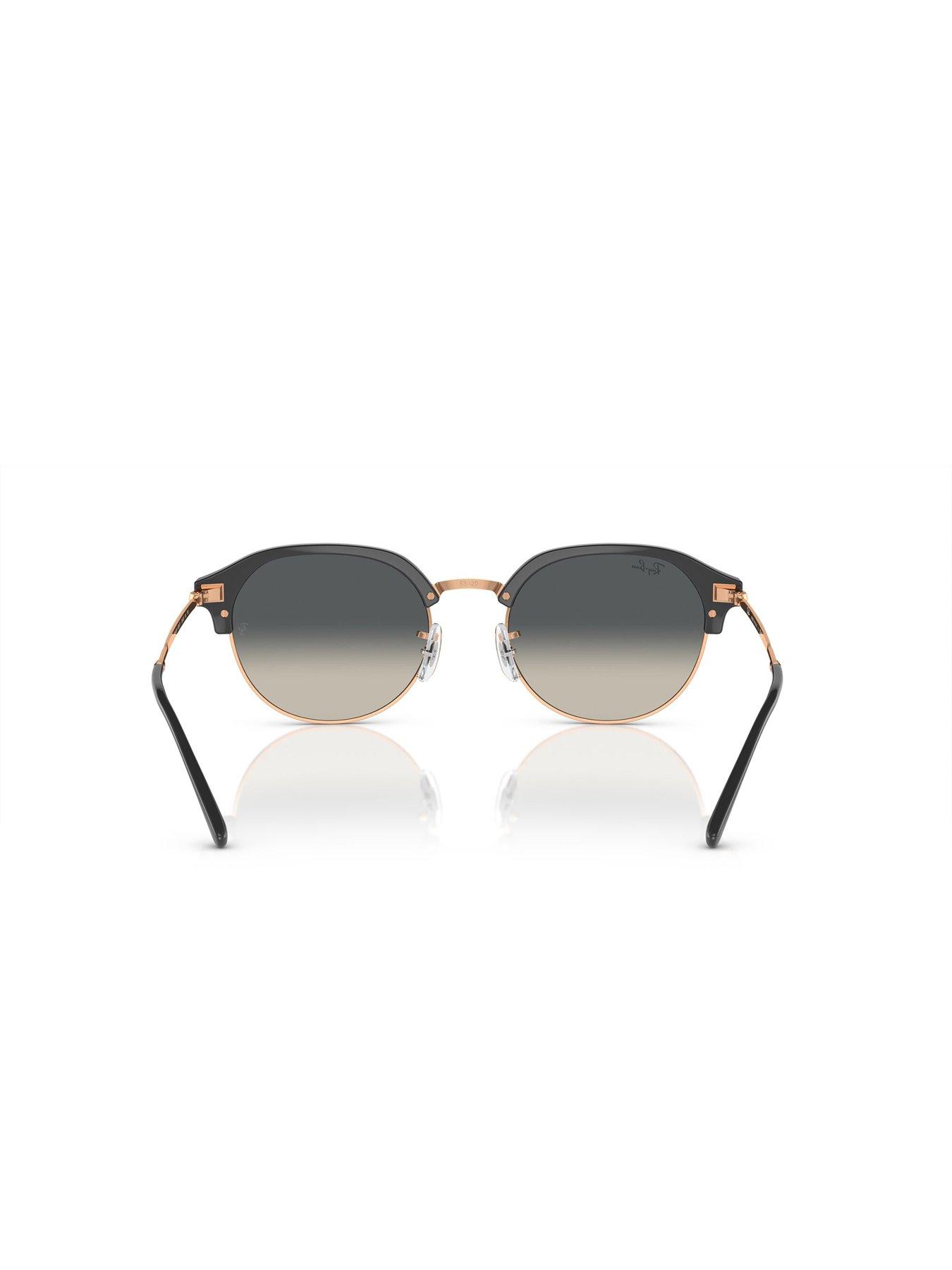 Ray-Ban Ray Ban Semi-rimless Sunglasses - Dark Gray On Rose Gold | Very ...