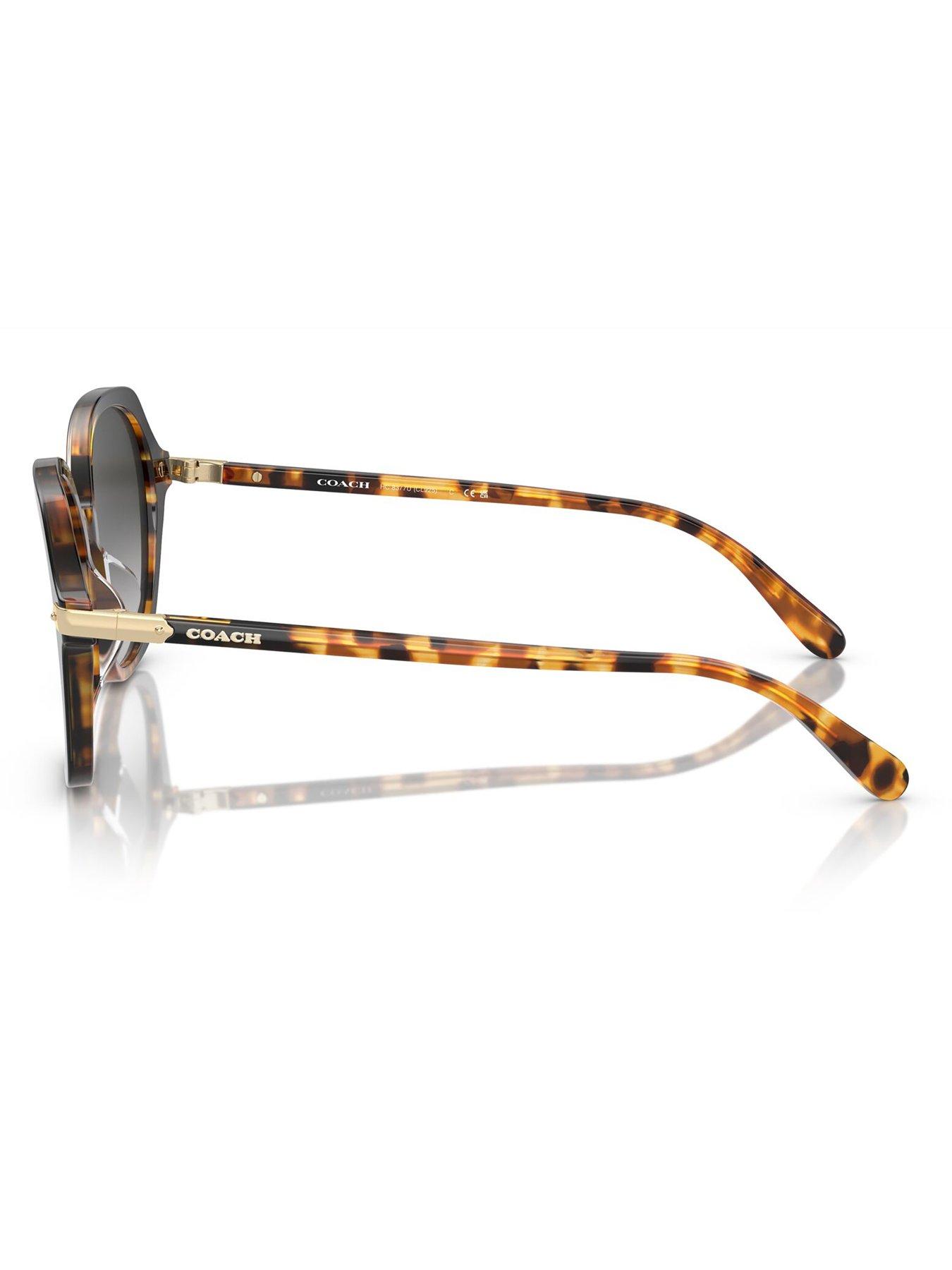 Image 2 of 4 of COACH Oversized Sunglasses - Honey Tortoise Black Gradient