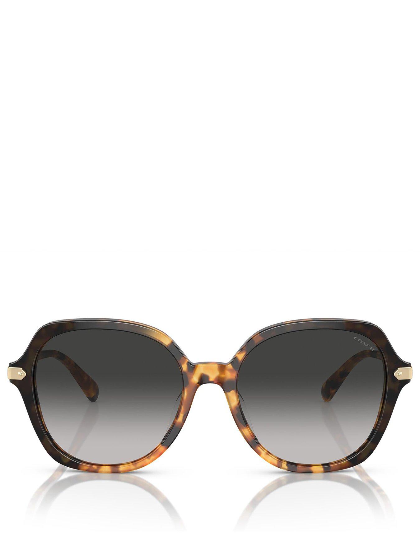 Image 3 of 4 of COACH Oversized Sunglasses - Honey Tortoise Black Gradient