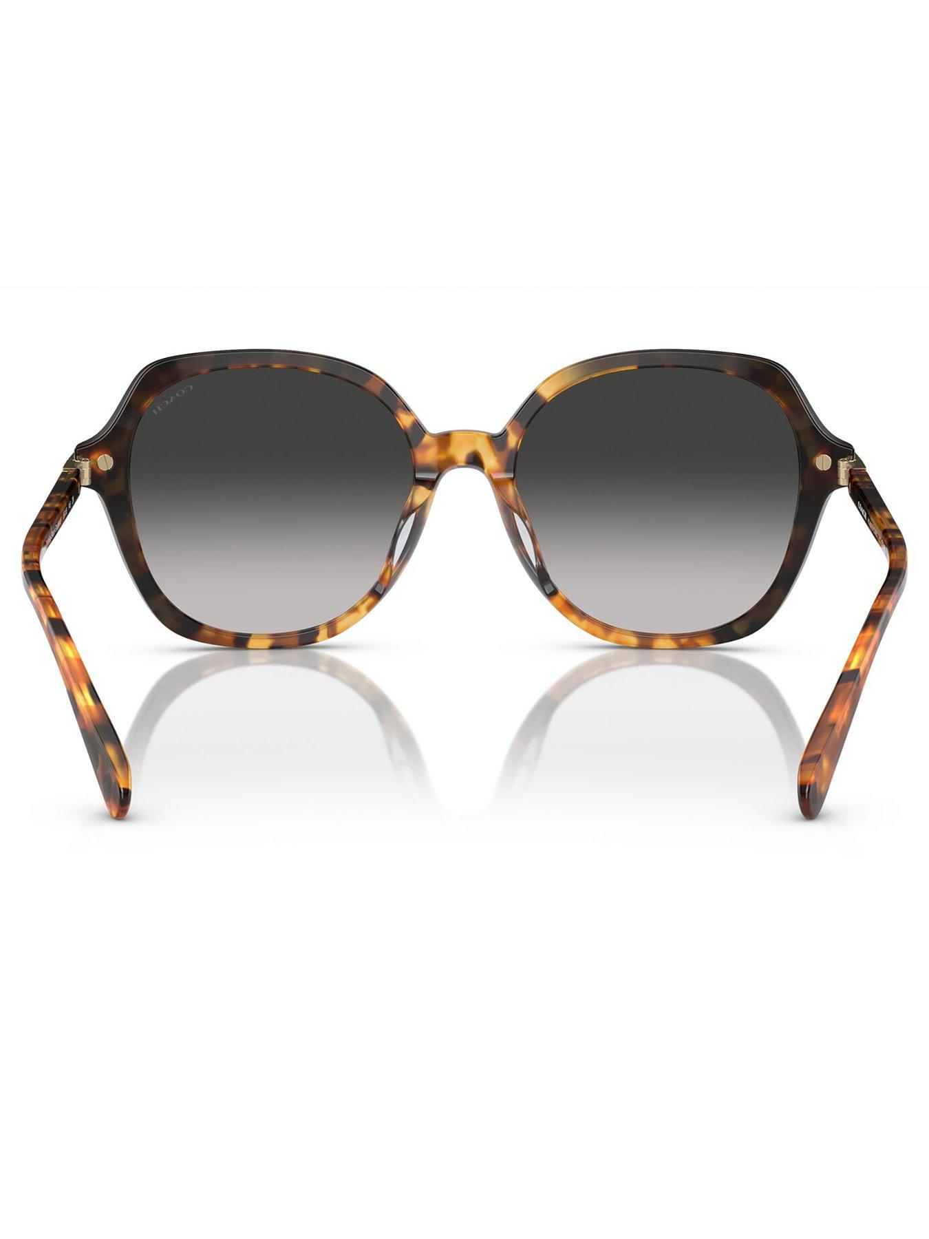 Image 4 of 4 of COACH Oversized Sunglasses - Honey Tortoise Black Gradient