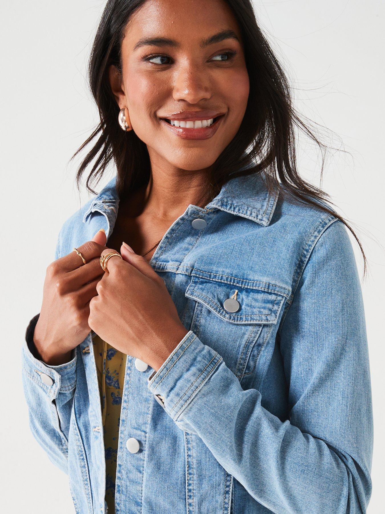 V by Very Denim Western Jacket - Light Wash | Very