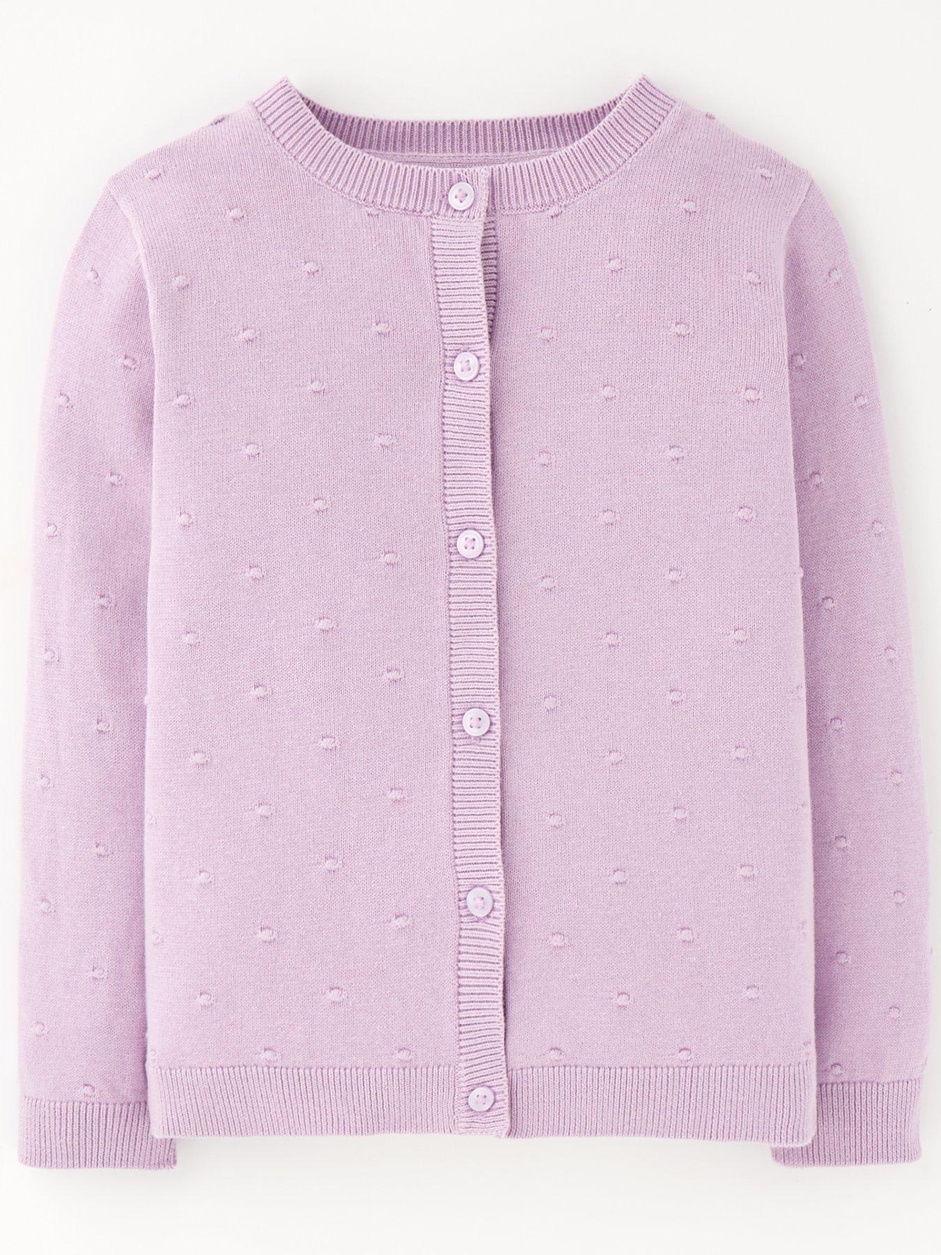 Girls Bobble Cardigan Lilac