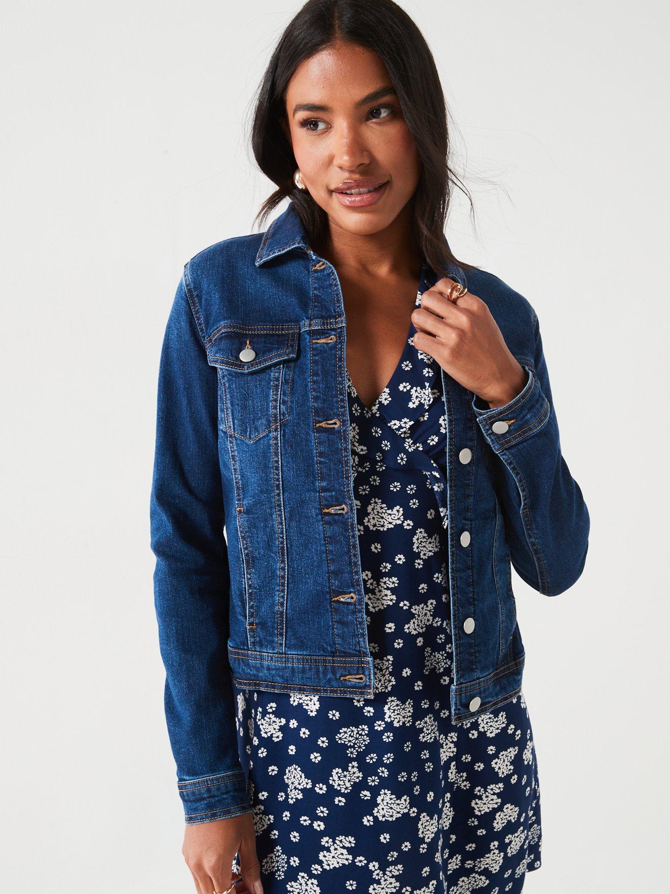 V by Very Denim Western Jacket - Dark Wash | Very.co.uk