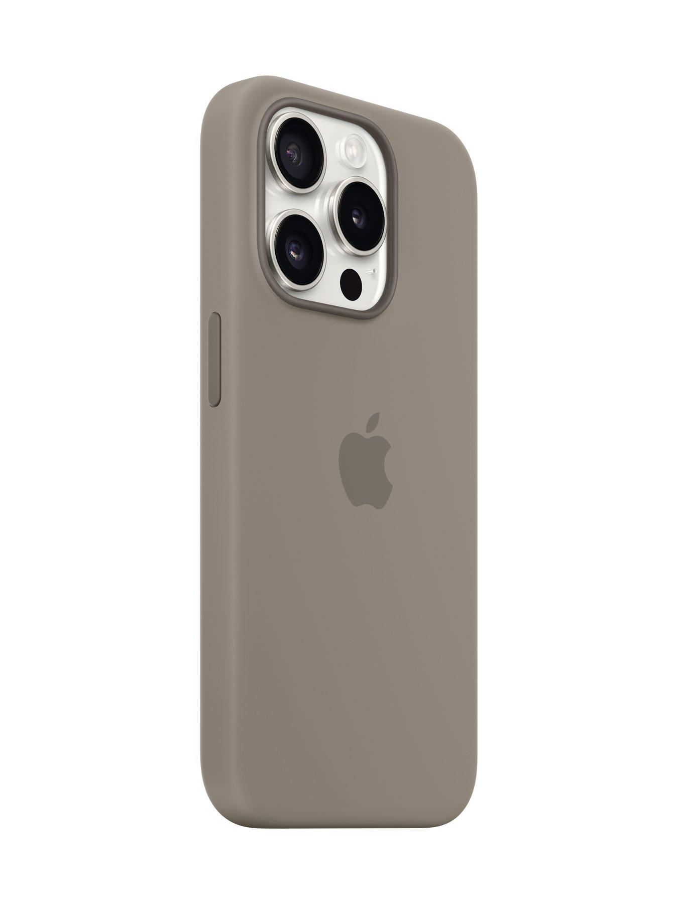 Apple iPhone 15 Pro Silicone Case with MagSafe - Clay | very.co.uk