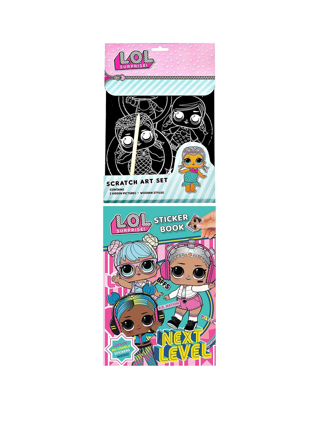 L.O.L Surprise! LOL Surprise Scratch Art & Stickers 2 Book Set very