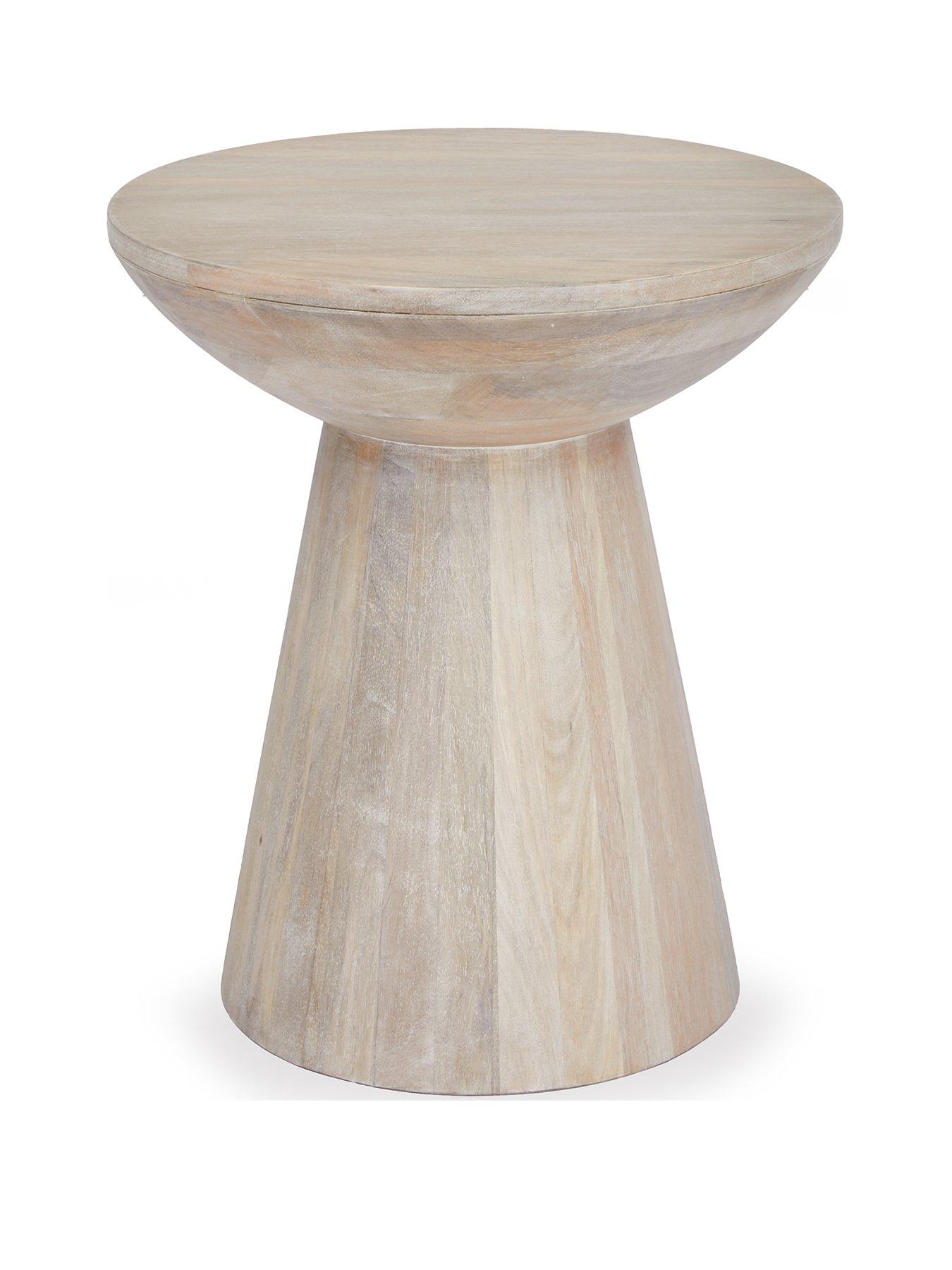 Very Home Drum Side Table Natural very.co.uk