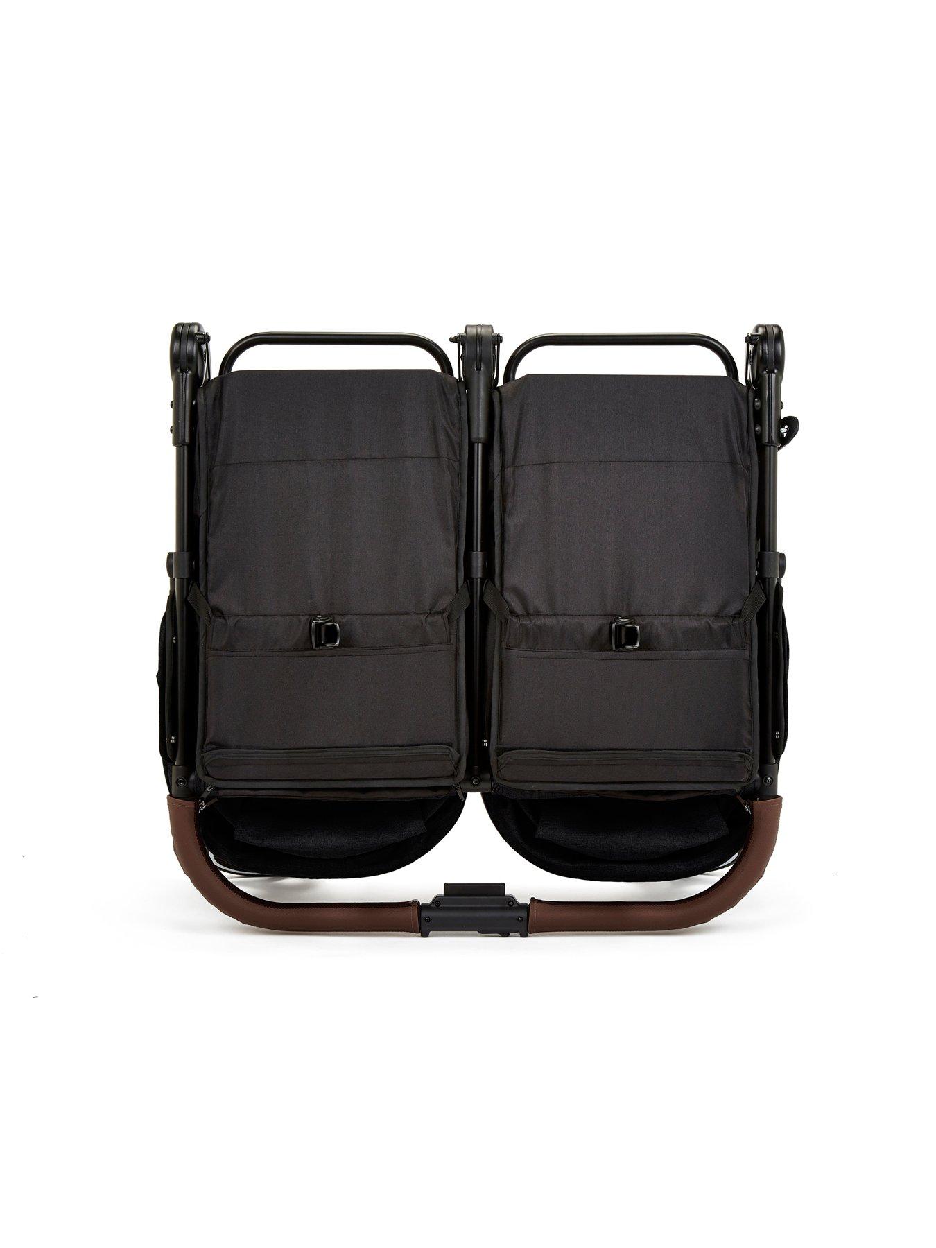 Image 6 of 7 of Ickle Bubba Venus Prime Double Stroller - Black / Black / Tan