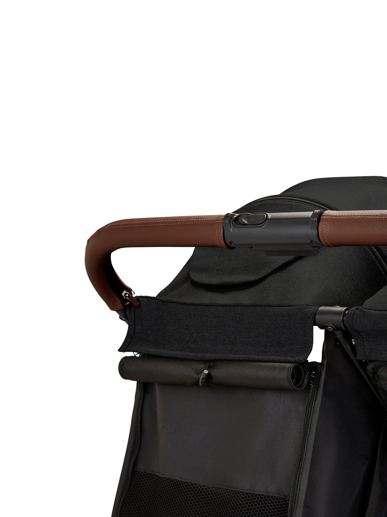 Image 7 of 7 of Ickle Bubba Venus Prime Double Stroller - Black / Black / Tan