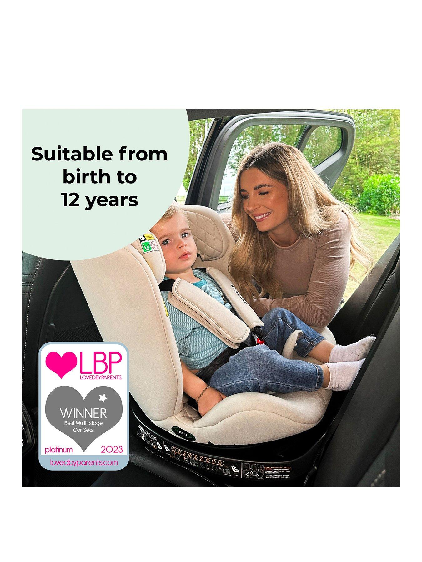 My Babiie Group 0+/1/2/3 Spin iSize Stone Car Seat Very.co.uk