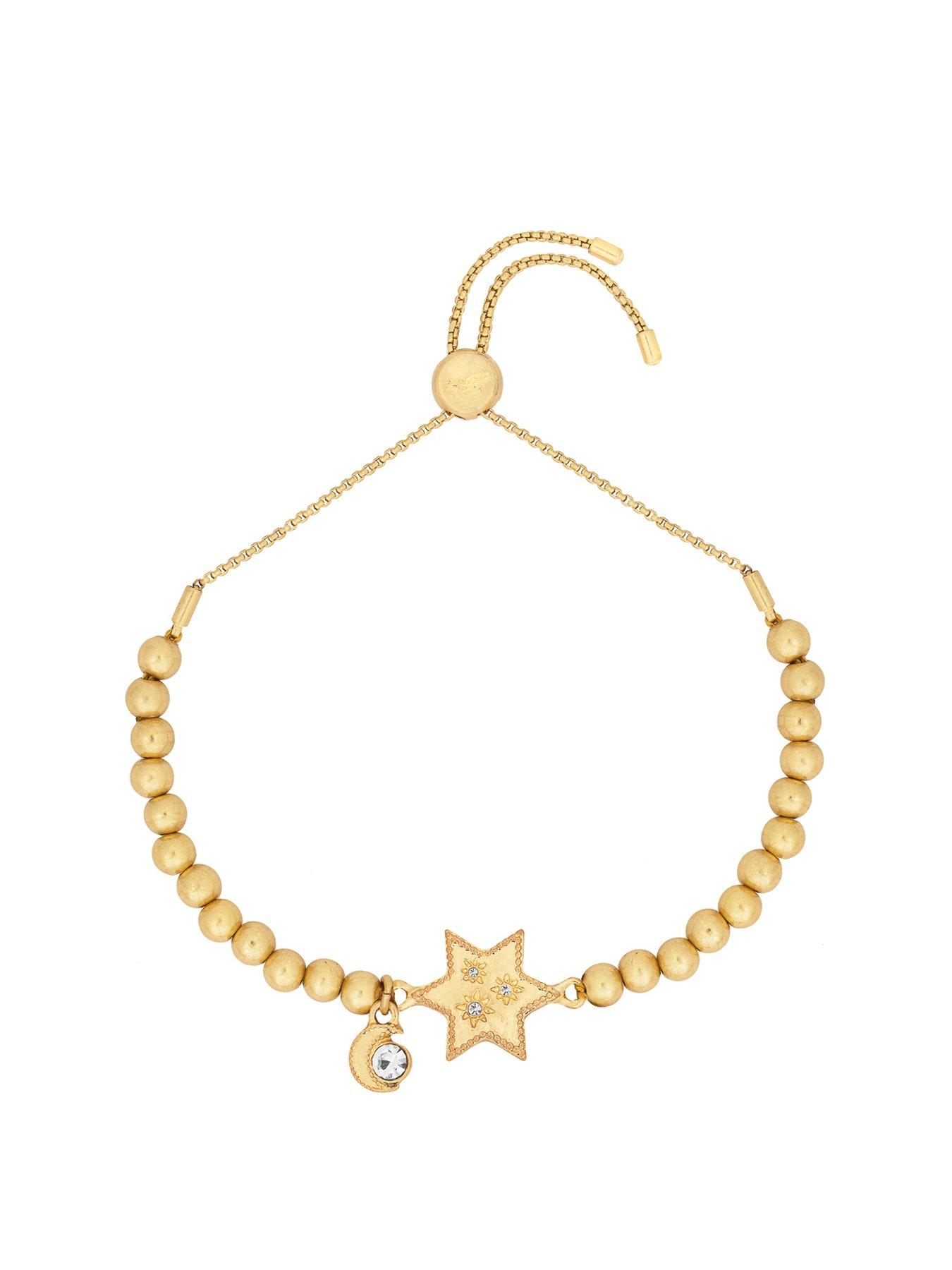 Product photograph of Bibi Bijoux Gold Starstruck Friendship Bracelet from very.co.uk