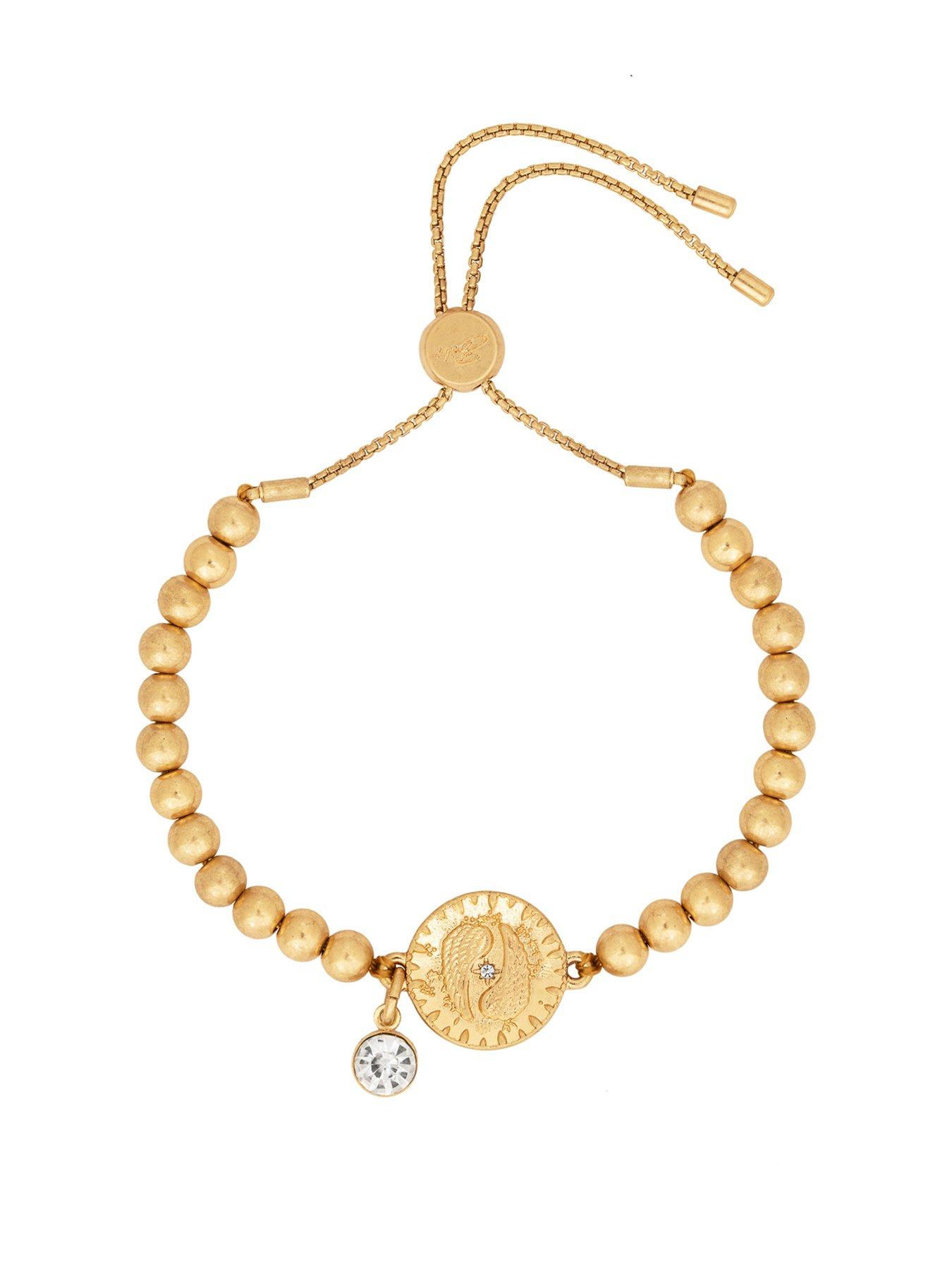 Product photograph of Bibi Bijoux Gold Starlit Harmony Disc Friendship Bracelet from very.co.uk