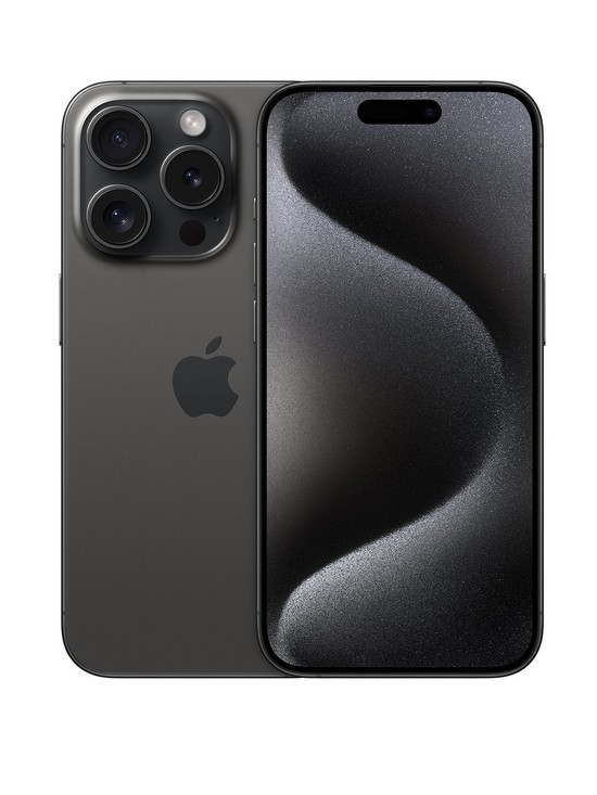 front image of apple-iphone-15-pronbsp512gbnbsp-nbspblack-titanium
