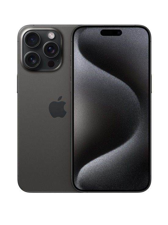 front image of apple-iphone-15-pro-maxnbsp256gb--nbspblack-titanium