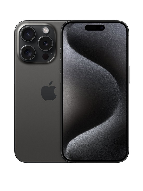 front image of apple-iphone-15-pro-128gb--nbspblack-titanium