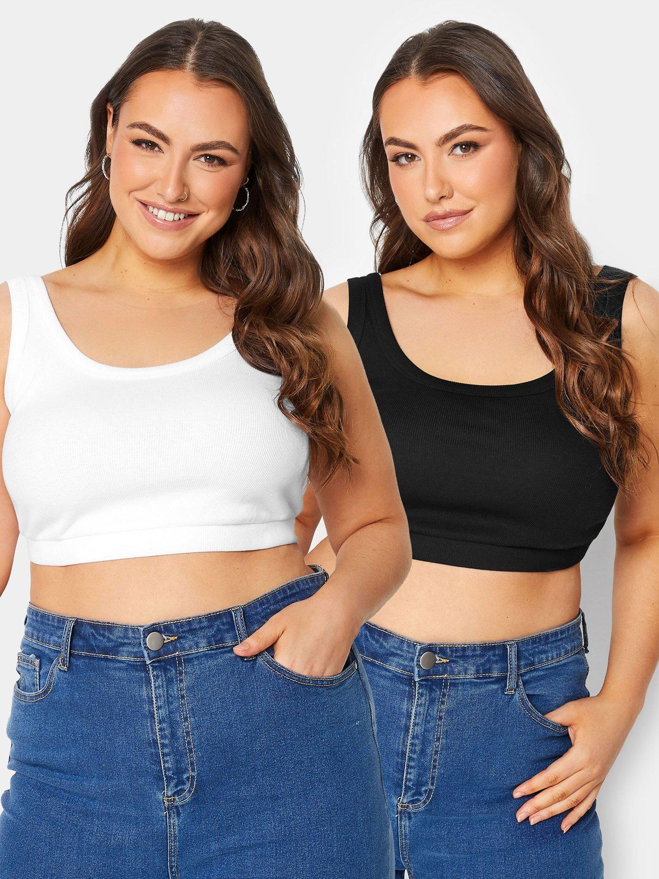 Yours Bralet 2 Pack Black/white