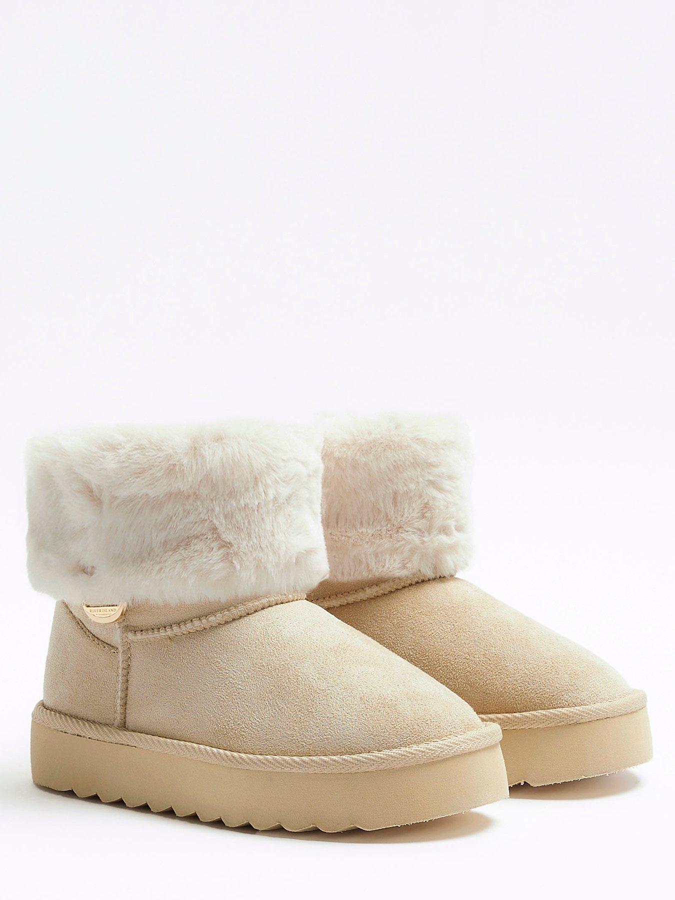 River island faux fur hot sale boots