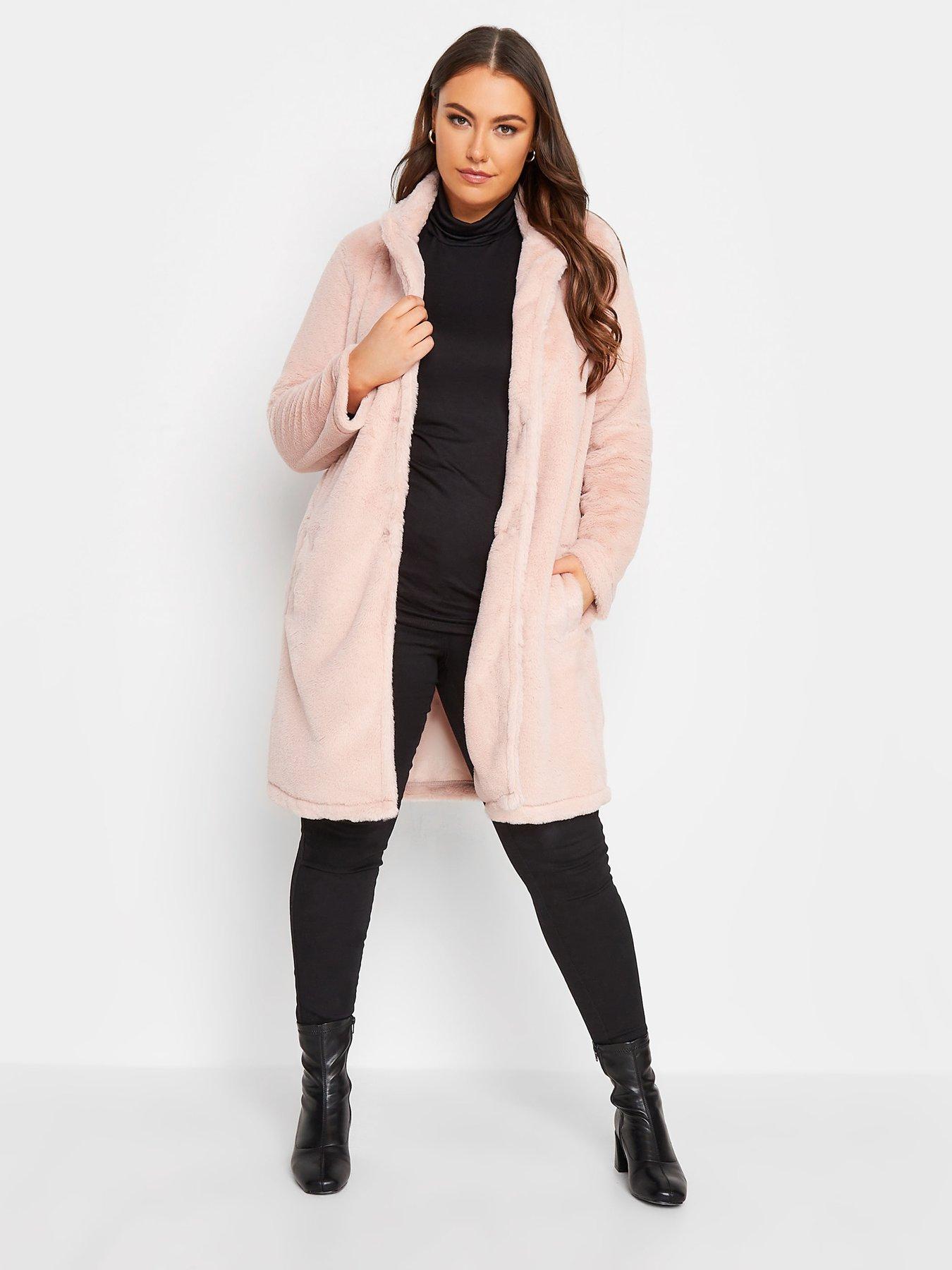 Pink faux hotsell fur jacket uk