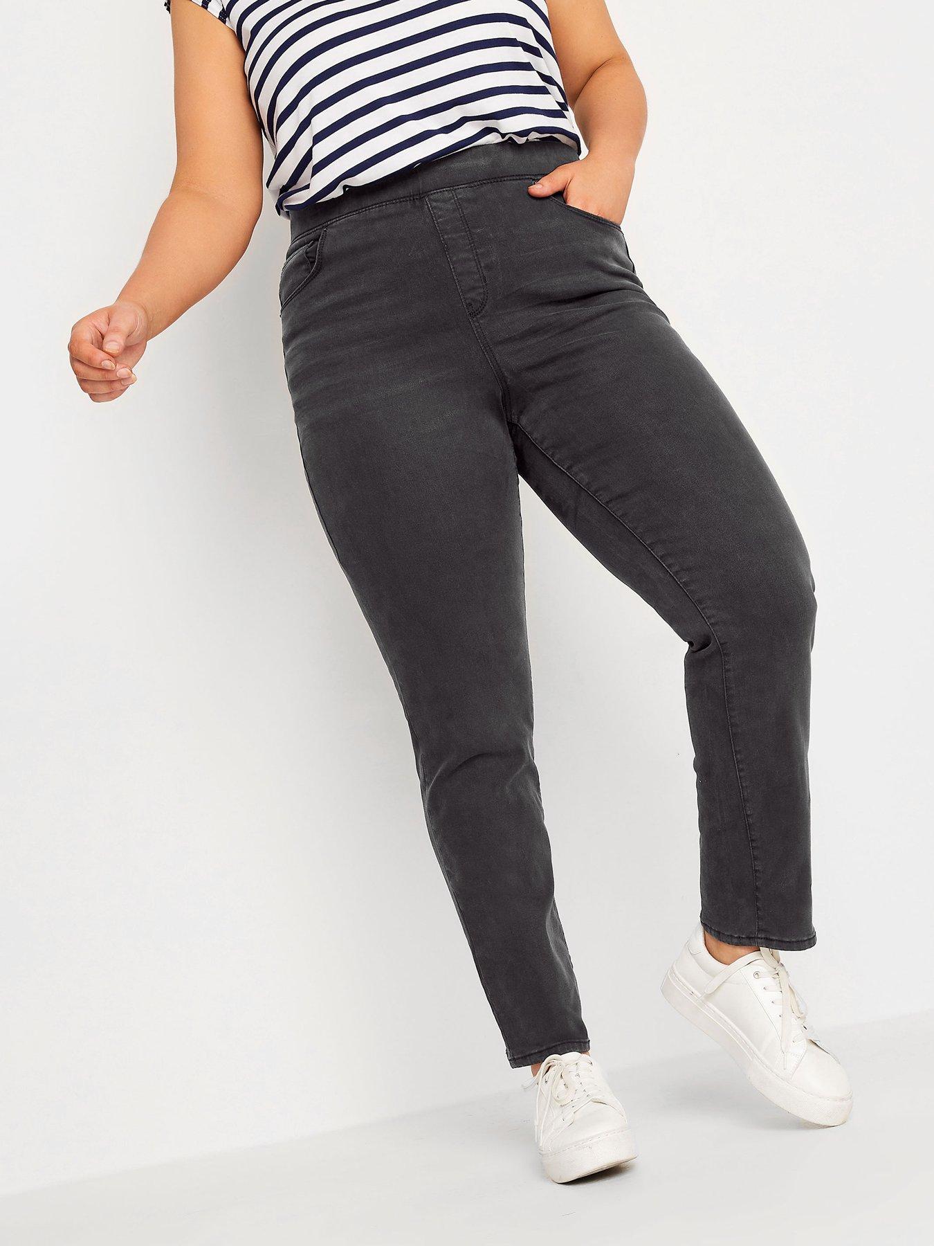undefined Washed Black Low Rise Jeggings