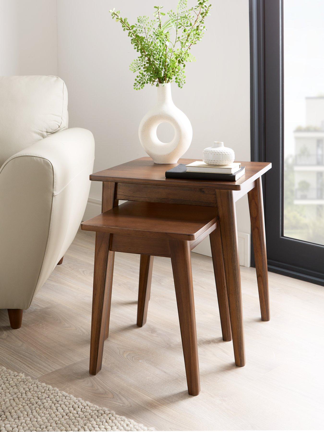 Image 1 of 6 of Very Home Misha Ready Assembled&nbsp;Nest of Tables - Oak - contains Solid Wood