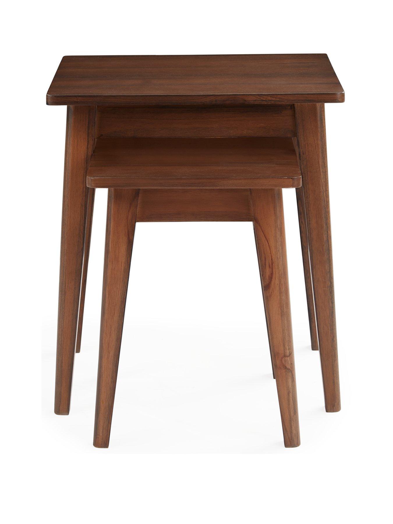 Image 2 of 6 of Very Home Misha Ready Assembled&nbsp;Nest of Tables - Oak - contains Solid Wood