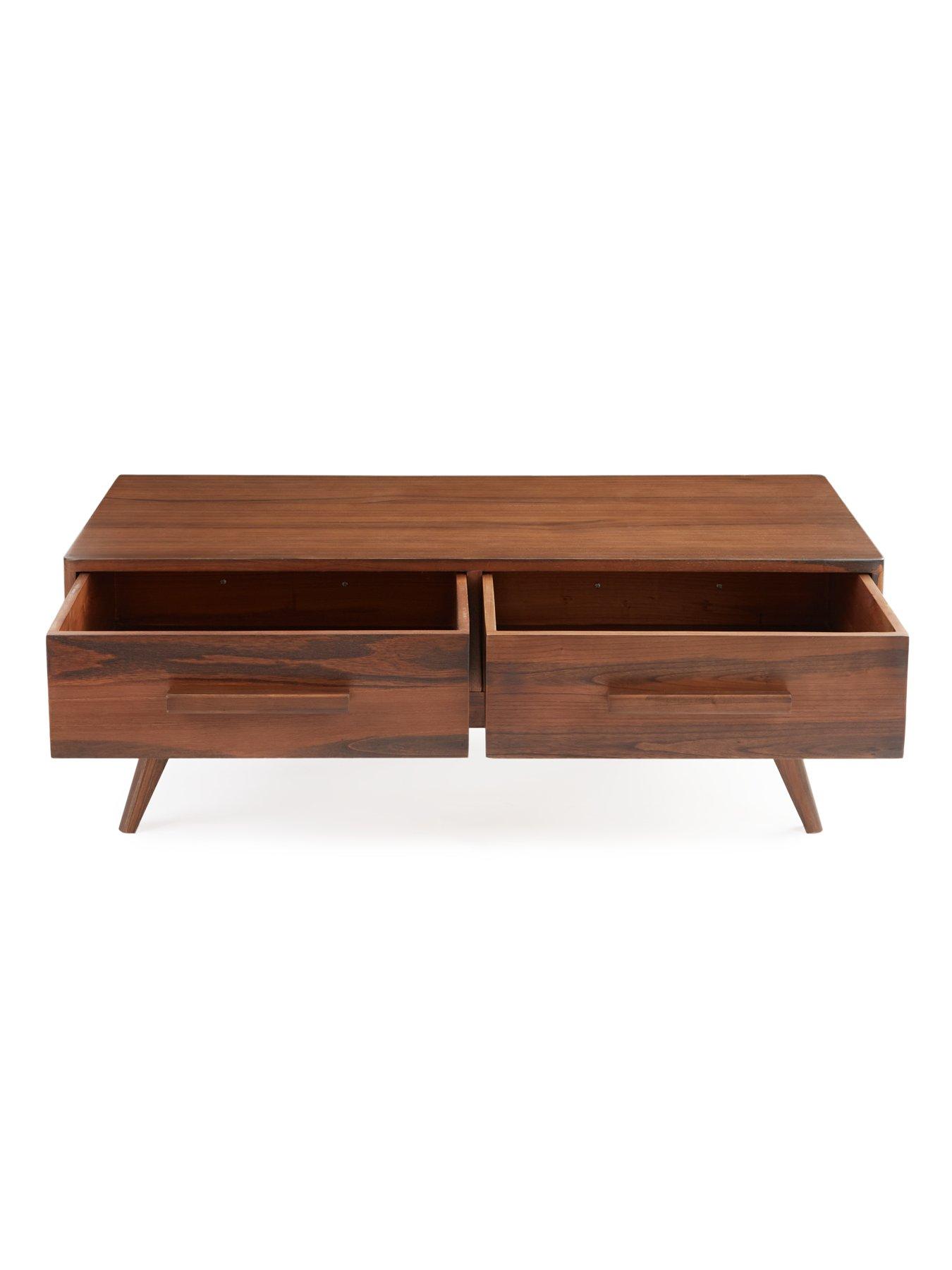 Image 4 of 6 of Very Home Misha 2 Drawer Coffee Table - Oak - contains Solid Wood
