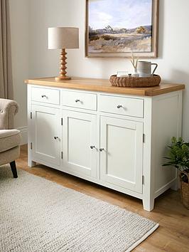 Product photograph of Very Home Melbourne Ready Assembled 3 Door 3 Drawer Sideboard from very.co.uk