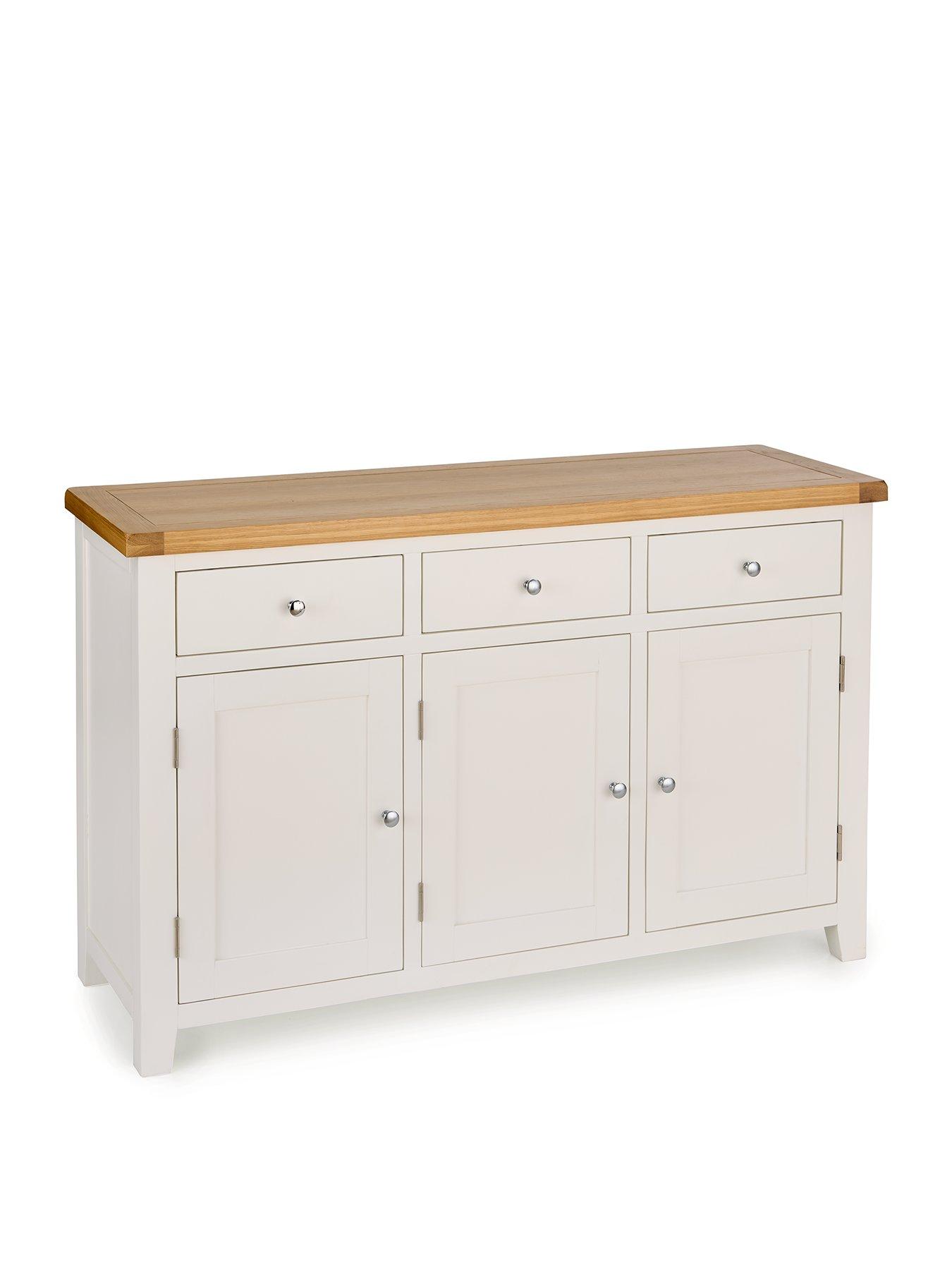 Image 3 of 6 of Very Home Hamilton Ready Assembled 3 Door Sideboard - contains Solid Wood