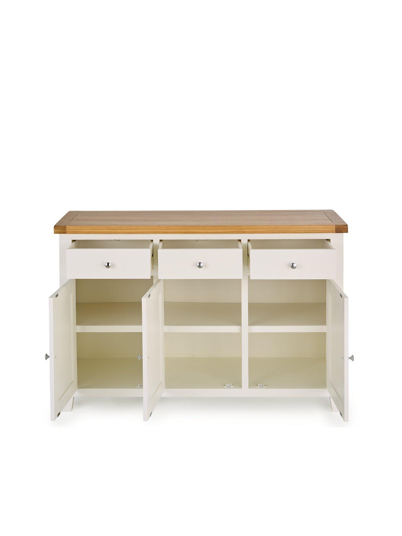 Image 4 of 6 of Very Home Hamilton Ready Assembled 3 Door Sideboard - contains Solid Wood