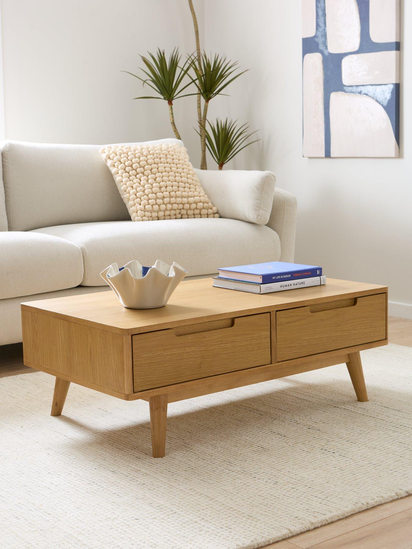 undefined Sumati 2 Drawer Coffee Table - Oak - contains Solid Wood