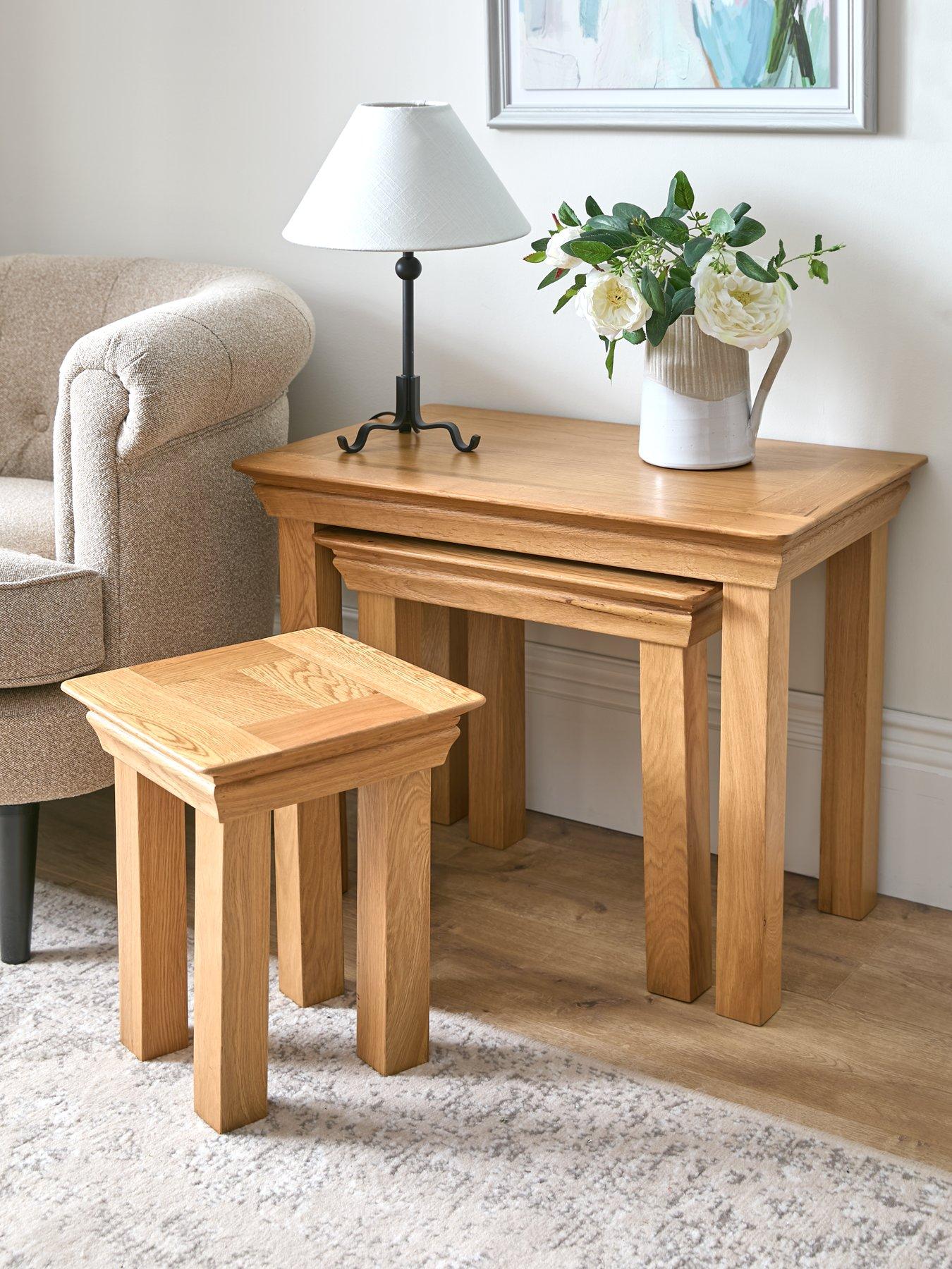 undefined New Constance Oak Nest of 3 Tables