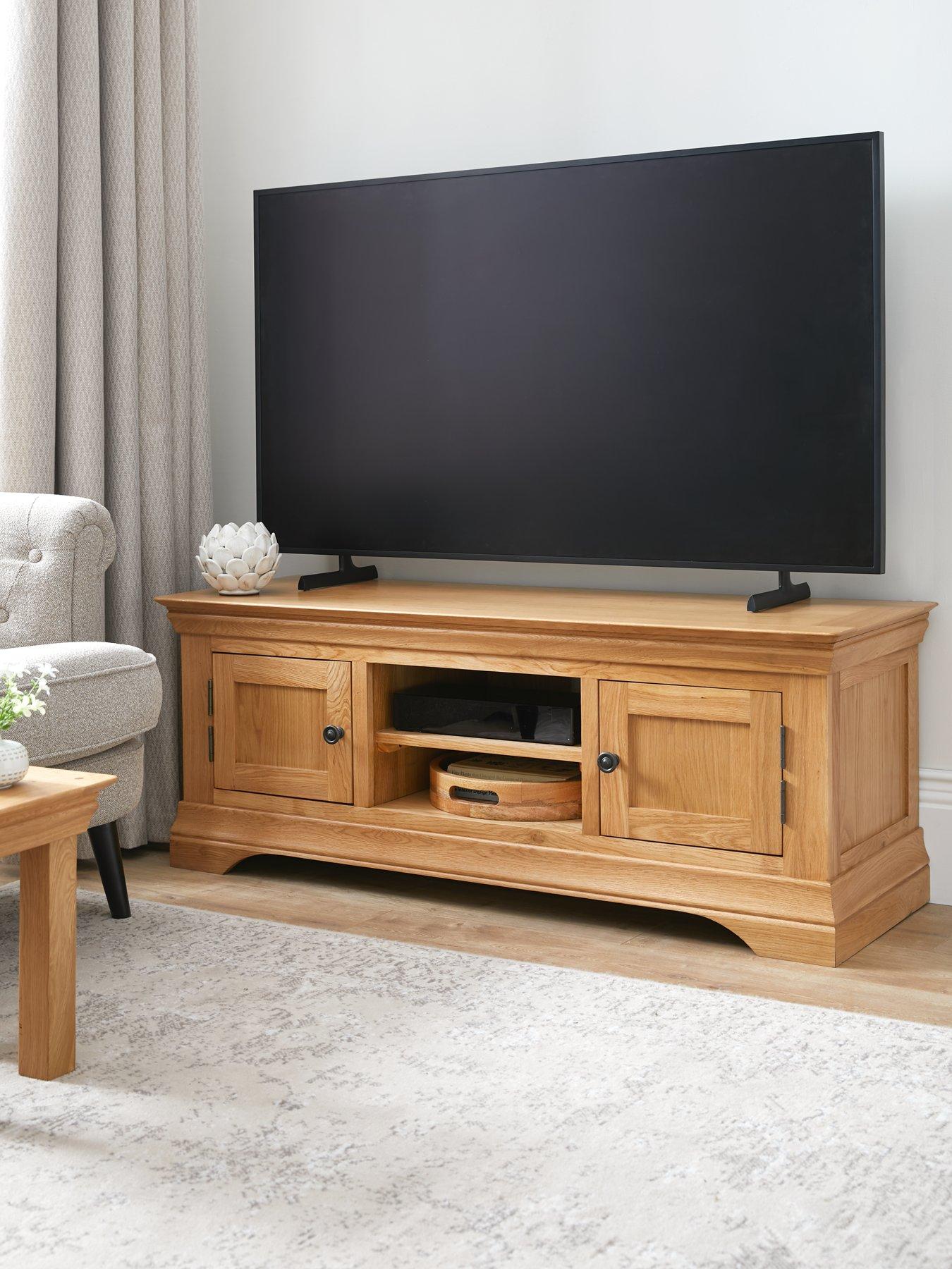 undefined New Constance Ready Assembled Oak TV Unit - fits up to 50 inch TV