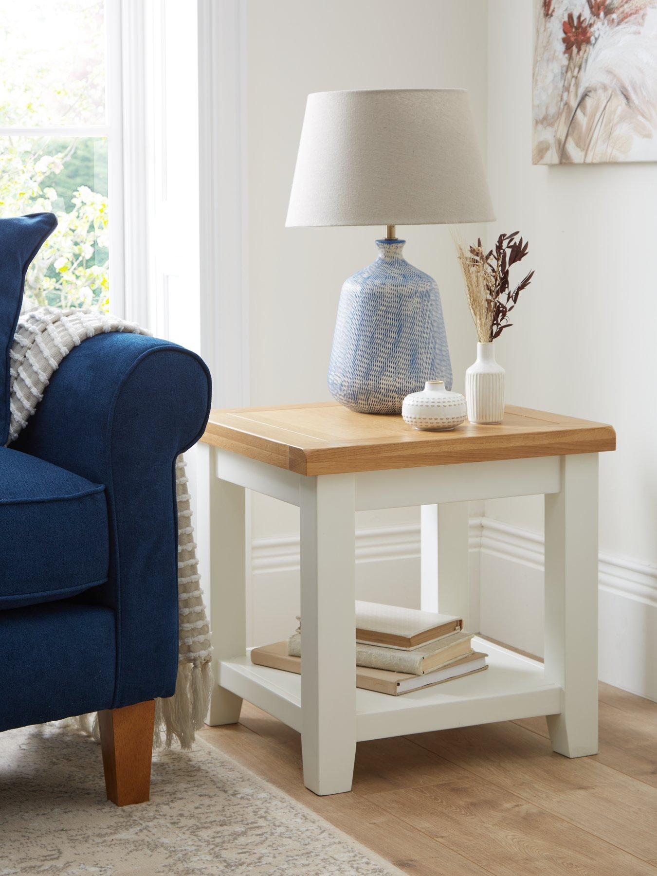 Image 1 of 6 of Very Home Hamilton Ready Assembled Lamp&nbsp;Table - contains Solid Wood