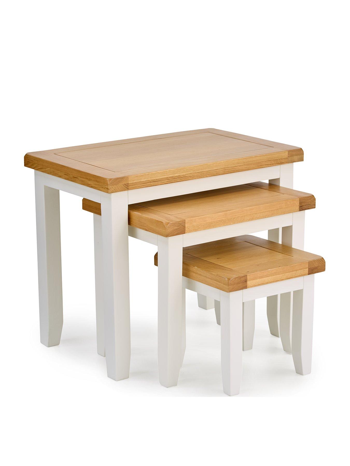 Image 2 of 6 of Very Home Hamilton Ready Assembled Nest of&nbsp;3&nbsp;Tables - contains Solid Wood
