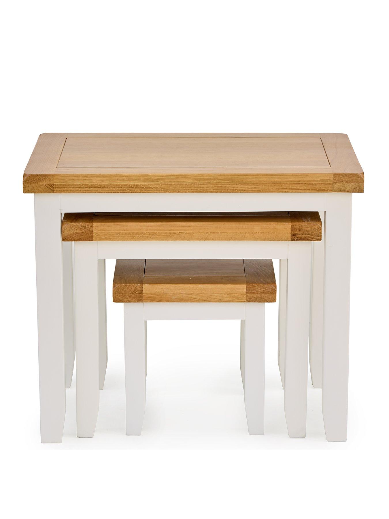 Image 3 of 6 of Very Home Hamilton Ready Assembled Nest of&nbsp;3&nbsp;Tables - contains Solid Wood