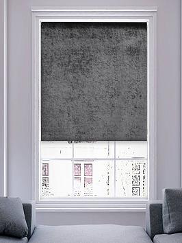 Product photograph of Luxe Crushed Velvet Roller Blinds from very.co.uk