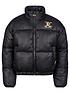  image of juicy-couture-girls-funnel-neck-padded-jacket-black