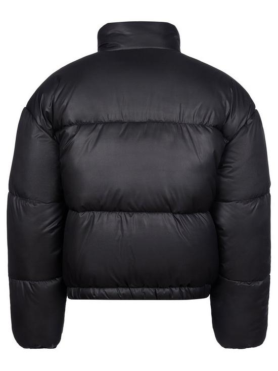 Juicy Couture Girls Funnel Neck Padded Jacket - Black | very.co.uk