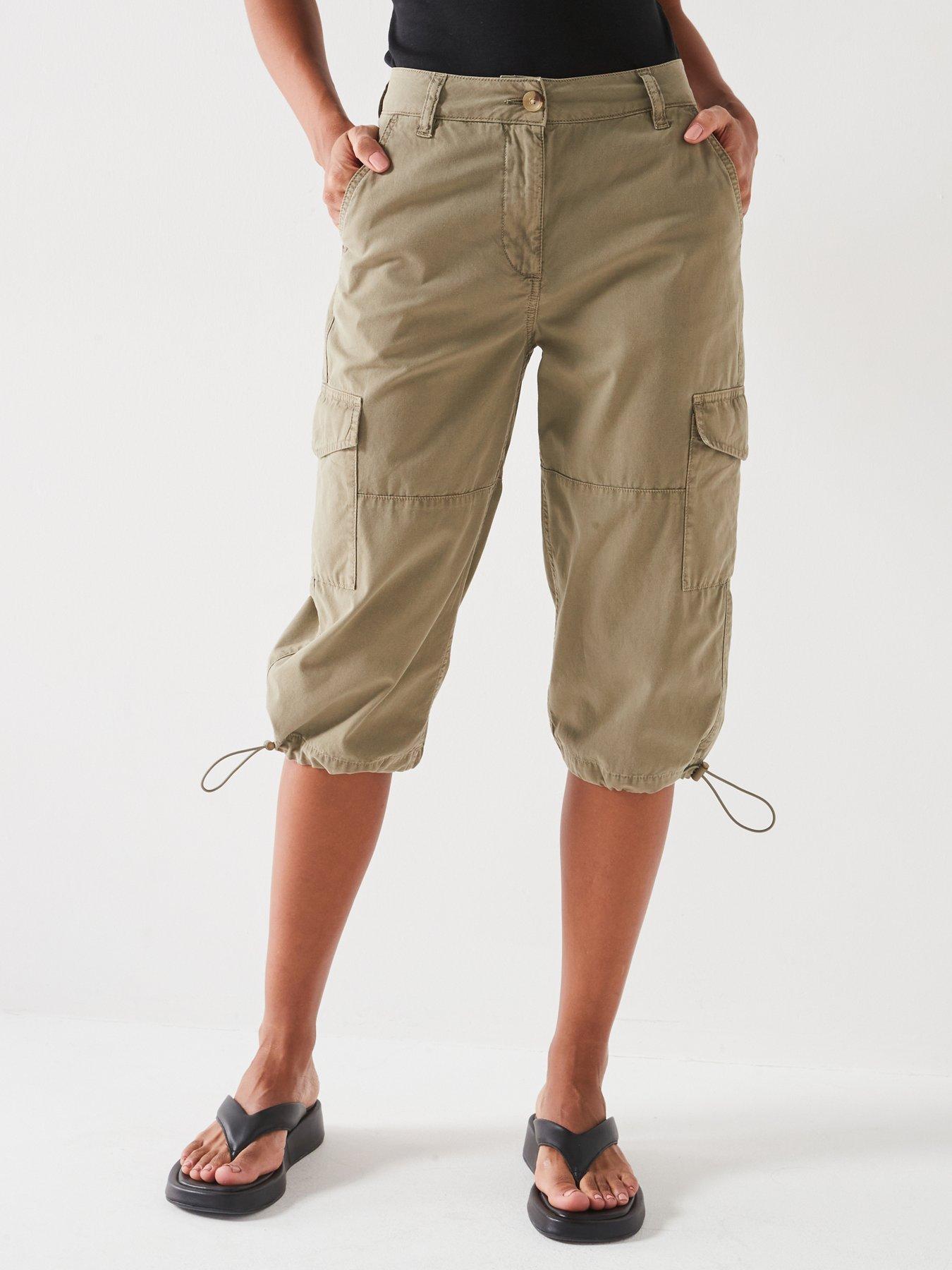 Khaki shorts womens uk best sale