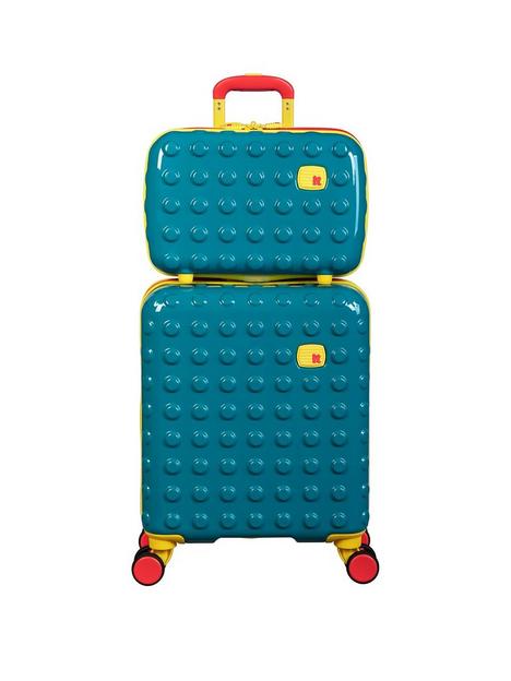 it-luggage-bobble-bloc-enamel-blue-kiddies-suitcase-set